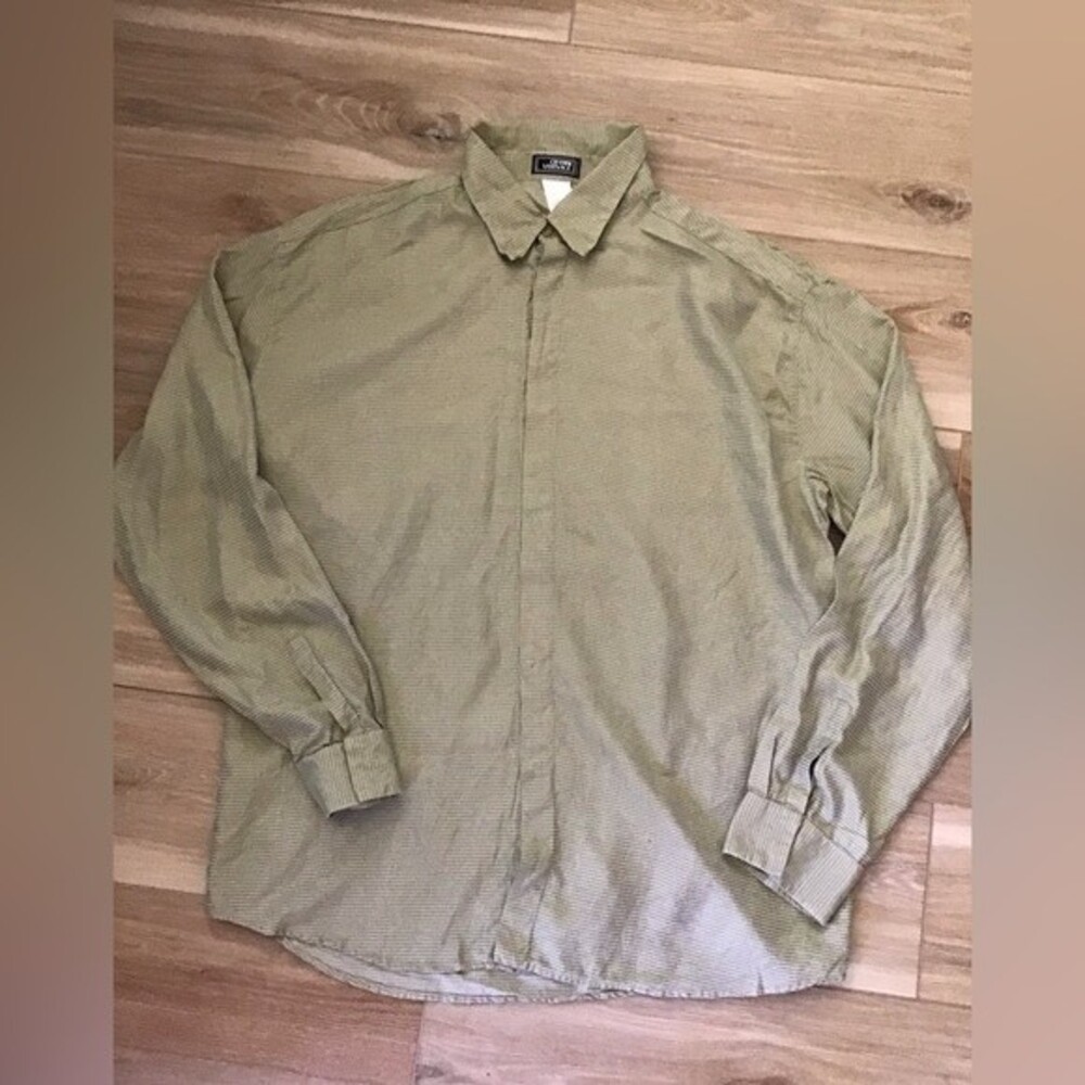 Gianni Versace Vintage 90s Silk Dress Shirt L